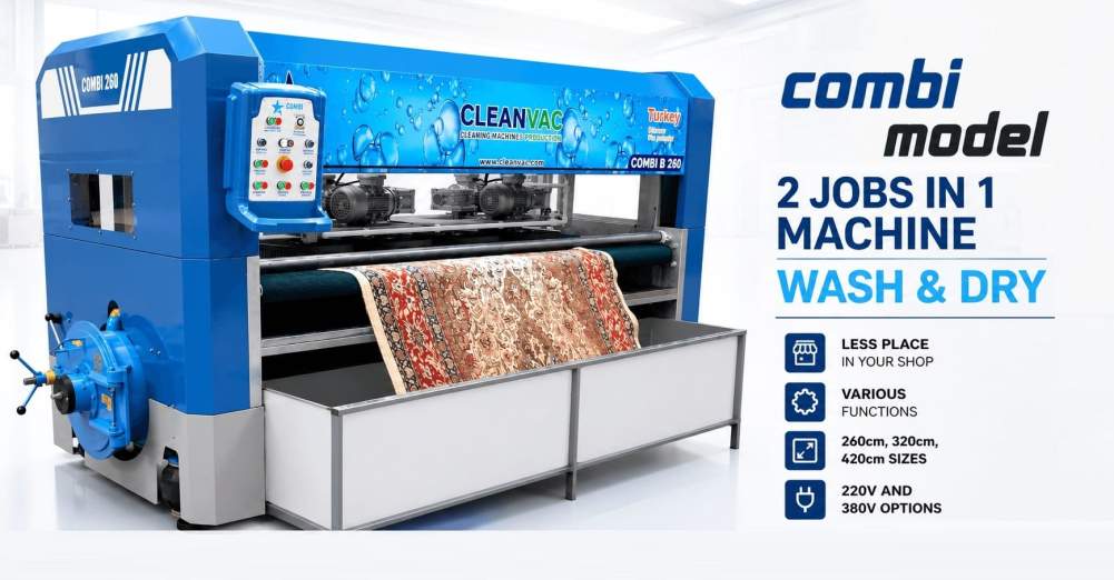 cleanvac combi model carpet washing and drying machine